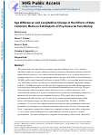 Cover page: Age Differences and Longitudinal Change in the Effects of Data Collection Mode on Self-Reports of Psychosocial Functioning