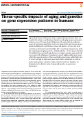 Cover page: Tissue-specific impacts of aging and genetics on gene expression patterns in humans.