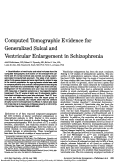 Cover page: Computed Tomographic Evidence for Generalized Sulcal and Ventricular Enlargement in Schizophrenia