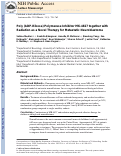 Cover page: Poly (ADP-Ribose) polymerase inhibitor MK-4827 together with radiation as a novel therapy for metastatic neuroblastoma.