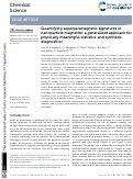 Cover page: Quantifying superparamagnetic signatures in nanoparticle magnetite: a generalized approach for physically meaningful statistics and synthesis diagnostics