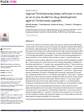 Cover page: Vaginal Tritrichomonas foetus infection in mice as an in vivo model for drug development against Trichomonas vaginalis