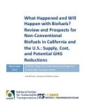 Cover page: What Happened and Will Happen with Biofuels? Review and Prospects for Non-Conventional Biofuels in California and the U.S.: Supply, Cost, and Potential GHG Reductions