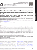 Cover page: Discordant Chronic Conditions and Depressive Symptoms: Longitudinal Associations Among Middle-Aged and Older Couples