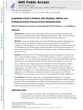 Cover page: Amputation Risk in Patients with Diabetes Mellitus and Peripheral Artery Disease Using Statewide Data