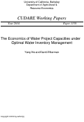Cover page: The Economics of Water Project Capacities under Optimal Water Inventory Management