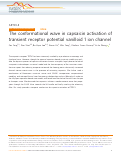 Cover page: The conformational wave in capsaicin activation of transient receptor potential vanilloid 1 ion channel.