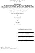 Cover page: Essays on Applied Econometrics and Causal Inference: Applications to the Analysis of the Tax Multiplier and to the Evaluation of Online Lending Market