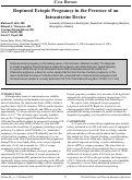 Cover page: Ruptured Ectopic Pregnancy in the Presence of an Intrauterine Device