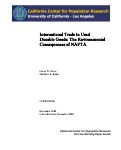 Cover page: International Trade in Used Durable Goods: The Environmental Consequences of NAFTA