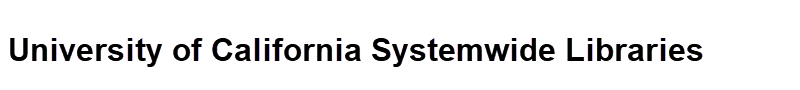 University of California Systemwide Libraries banner