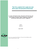 Cover page: Creating and Implementing a Regularized Monitoring and Enforcement System for China's 
Mandatory Standards and Energy Information Label for Appliances