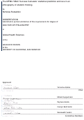 Cover page: The MFMU VBAC Success Calculator: statistical prediction and race in an ethnography of obstetric thinking