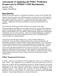 Cover page: Assessment of Applying the PMaC Prediction Framework to NERSC-5 SSP Benchmarks