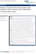 Cover page: Analysis of induced electrical currents from magnetic field coupling inside implantable neurostimulator leads