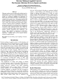 Cover page: Decision Making in Applied Contexts:  The Dynamic Relations Between Signals and Stakes