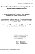 Cover page: Chemical boundaries for detection of eye irritation in humans from homologous vapors.