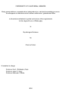 Cover page: Early parent-child sex communication, dating behaviors, and decision-making processes in subsequent sex initiation across Latina/o adolescents’ generational status