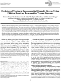 Cover page: Predictors of treatment engagement in ethnically diverse, urban children receiving treatment for trauma exposure.
