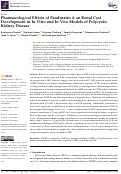 Cover page: Pharmacological Effects of Panduratin A on Renal Cyst Development in In Vitro and In Vivo Models of Polycystic Kidney Disease