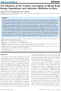 Cover page: The Influence of Shc Proteins and Aging on Whole Body Energy Expenditure and Substrate Utilization in Mice