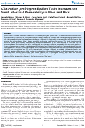 Cover page: Clostridium perfringens Epsilon Toxin Increases the Small Intestinal Permeability in Mice and Rats