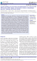 Cover page: Capacity building, local ownership and implementation of a multi-level HIV/AIDS positive health, dignity, and prevention initiative in Mozambique: approach, challenges and lessons learned