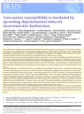 Cover page: Concussion susceptibility is mediated by spreading depolarization-induced neurovascular dysfunction