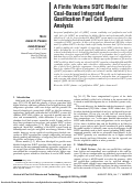 Cover page: A Finite Volume SOFC Model for Coal-Based Integrated Gasification Fuel Cell Systems Analysis