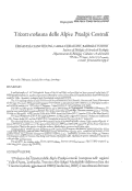 Cover page: Tricotterofauna delle Alpi e Prealpi Centrali