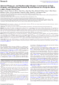 Cover page: Maternal Plasma per- and Polyfluoroalkyl Substance Concentrations in Early Pregnancy and Maternal and Neonatal Thyroid Function in a Prospective Birth Cohort: Project Viva (USA)