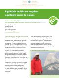 Cover page: Equitable healthcare requires equitable access to nature