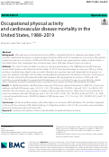 Cover page: Occupational physical activity and cardiovascular disease mortality in the United States, 1988-2019.