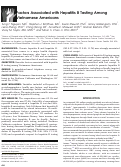 Cover page: Factors Associated with Hepatitis B Testing Among Vietnamese Americans