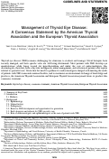 Cover page: Management of Thyroid Eye Disease: A Consensus Statement by the American Thyroid Association and the European Thyroid Association
