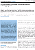 Cover page: An assessment of social media usage by dermatology residency programs