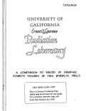 Cover page: A COMPARISON TO THEORY OF OBSERVED STABILITY FAILURES OF THIN SPHERICAL SHELLS