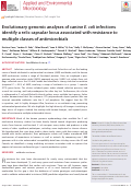 Cover page: Evolutionary genomic analyses of canine E. coli infections identify a relic capsular locus associated with resistance to multiple classes of antimicrobials.