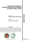 Cover page: Fire and Sustainability: Considerations for California's Altered Future Climate