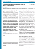 Cover page: Iron metabolism and management: focus on chronic kidney disease.