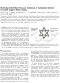 Cover page of Multistep Solid-State Organic Synthesis of Carbamate-Linked Covalent Organic Frameworks