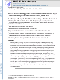 Cover page: Donor-Derived Strongyloides stercoralis Infection in Solid Organ Transplant Recipients in the United States, 2009–2013