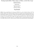 Cover page: Training Spatial Skills: What works, for Whom, and for How Long?