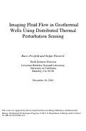 Cover page: Imaging Fluid Flow in Geothermal Wells Using Distributed Thermal Perturbation Sensing