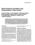 Cover page: Blood pressure and blood lead concentration in bus drivers.
