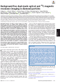 Cover page: Background-free dual-mode optical and 13C magnetic resonance imaging in diamond particles