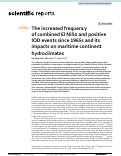 Cover page: The increased frequency of combined El Niño and positive IOD events since 1965s and its impacts on maritime continent hydroclimates