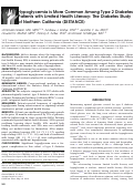 Cover page: Hypoglycemia is More Common Among Type 2 Diabetes Patients with Limited Health Literacy: The Diabetes Study of Northern California (DISTANCE)