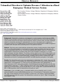 Cover page: Telemedical Direction to Optimize Resource Utilization in a Rural Emergency Medical Services System