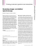 Cover page: Scanning image correlation spectroscopy